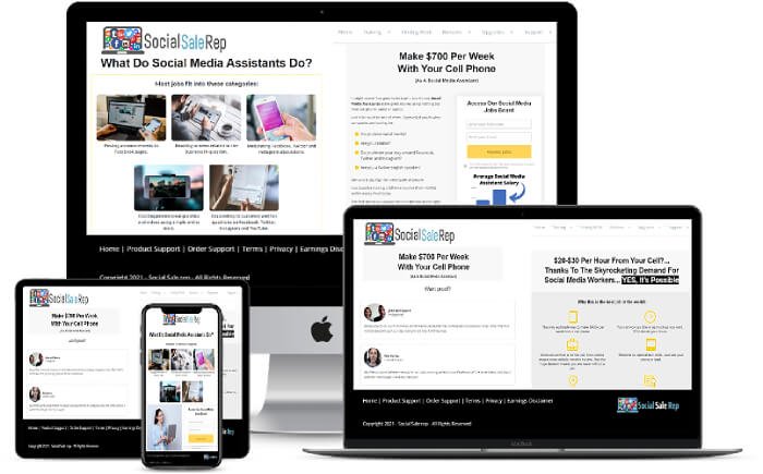 SocialSaleRep display