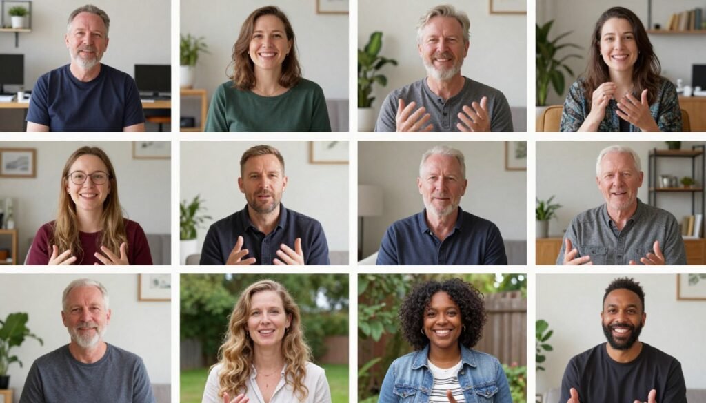Collage of diverse Brain Song users sharing their positive experiences Collage of diverse Brain Song users sharing their positive experiences