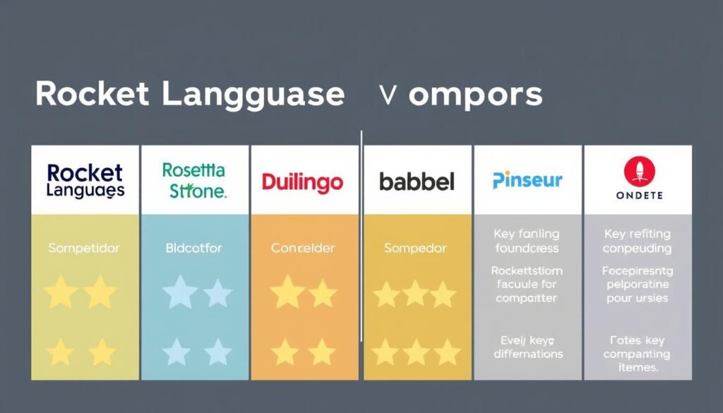Comparison of Rocket Languages with other popular language learning platforms Comparison of Rocket Languages with other popular language learning platforms