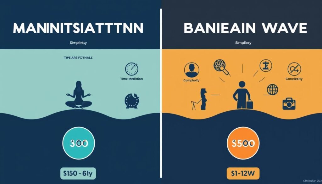 Comparison of different manifestation approaches showing Billionaire Brain Wave's simplicity Comparison of different manifestation approaches showing Billionaire Brain Wave's simplicity