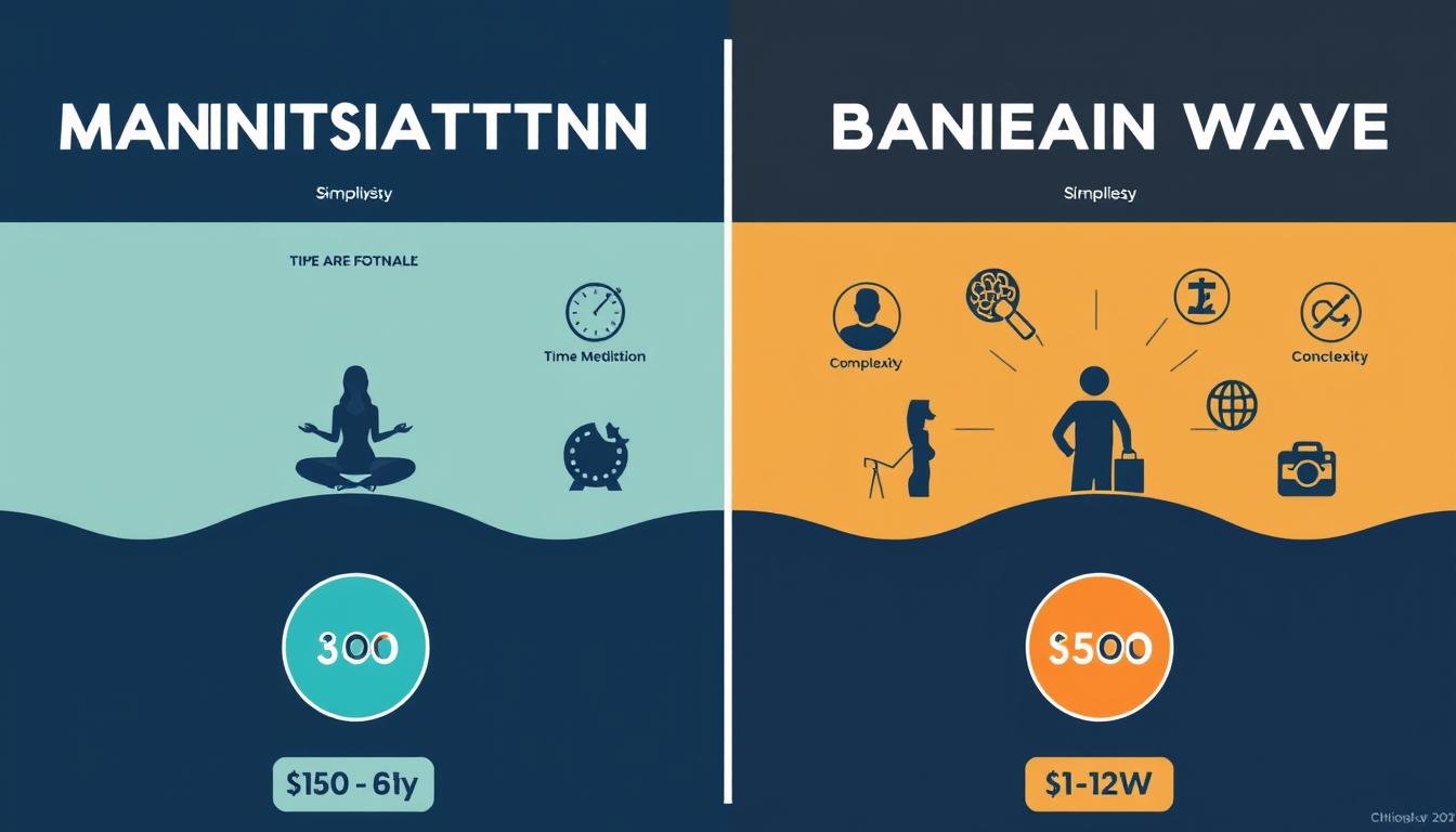 Comparison of different manifestation approaches showing Billionaire Brain Wave's simplicity