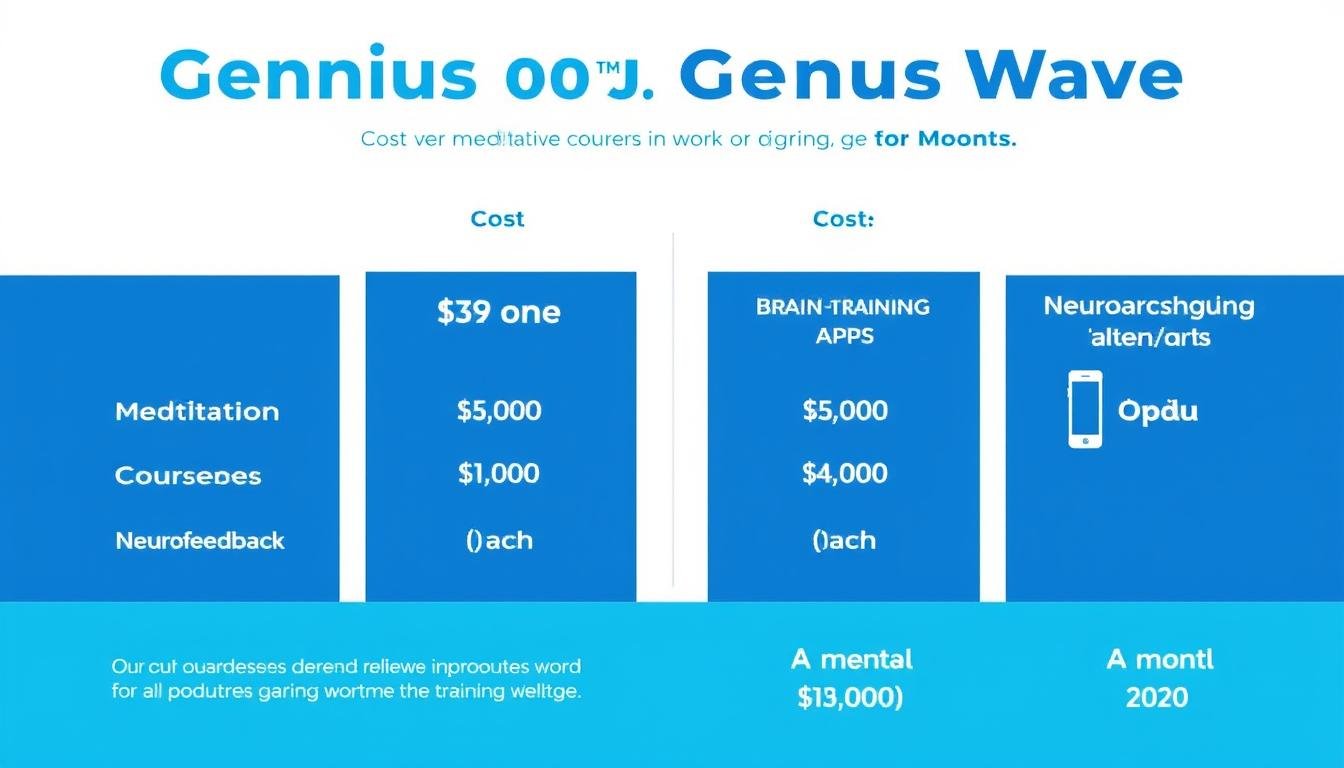 Cost comparison chart between Genius Wave and alternative brain enhancement methods