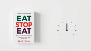 Eat Stop Eat intermittent fasting program book cover and concept visualization