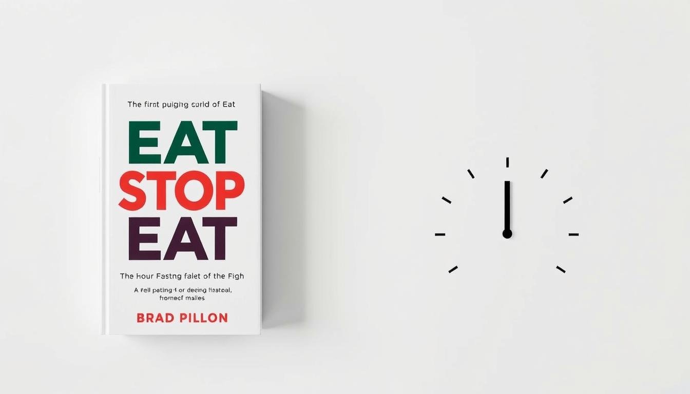 Eat Stop Eat intermittent fasting program book cover and concept visualization
