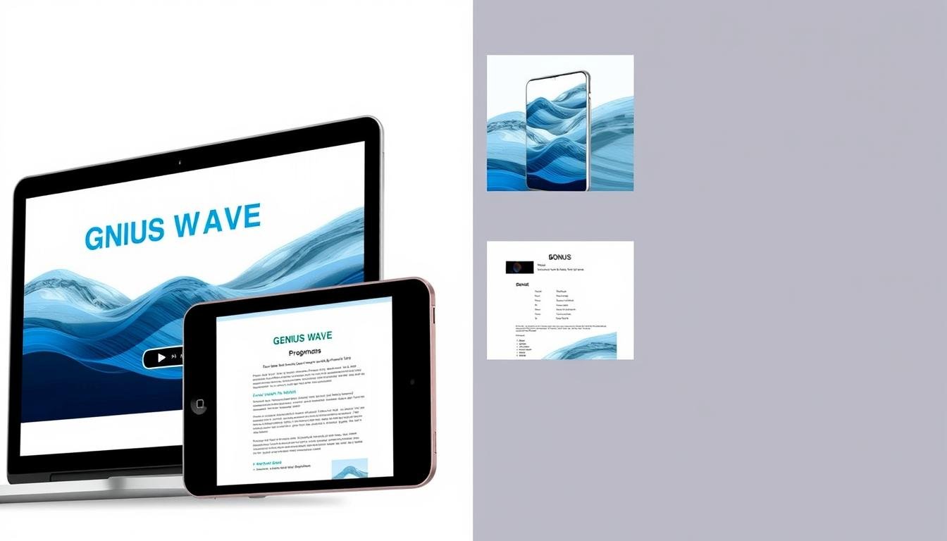 Genius Wave program components displayed on multiple devices