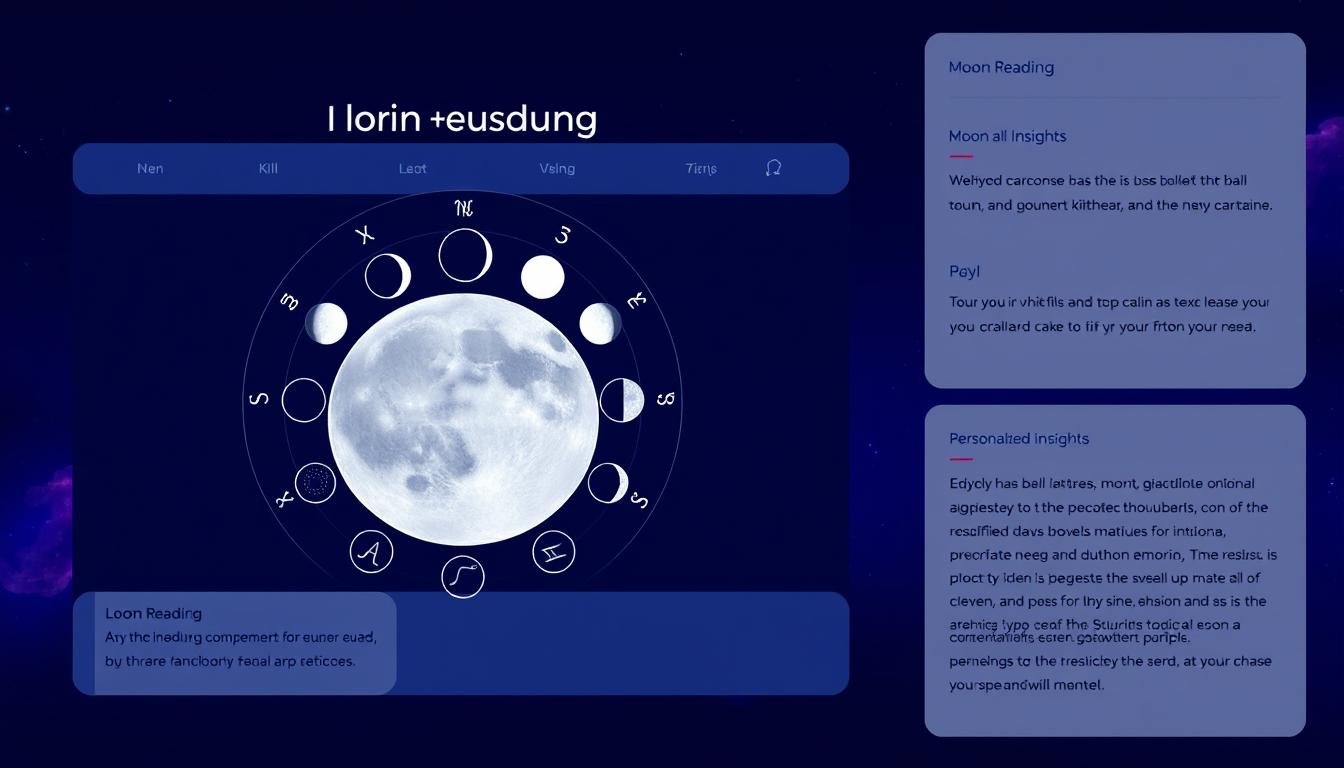 Moon Reading personalized astrology report showing lunar chart and personality insights
