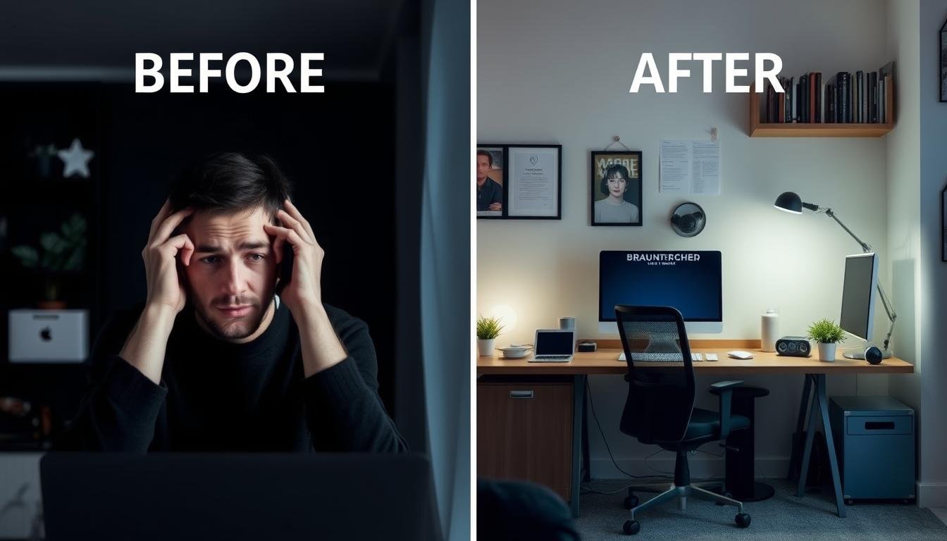 Person experiencing benefits of brainwave entrainment