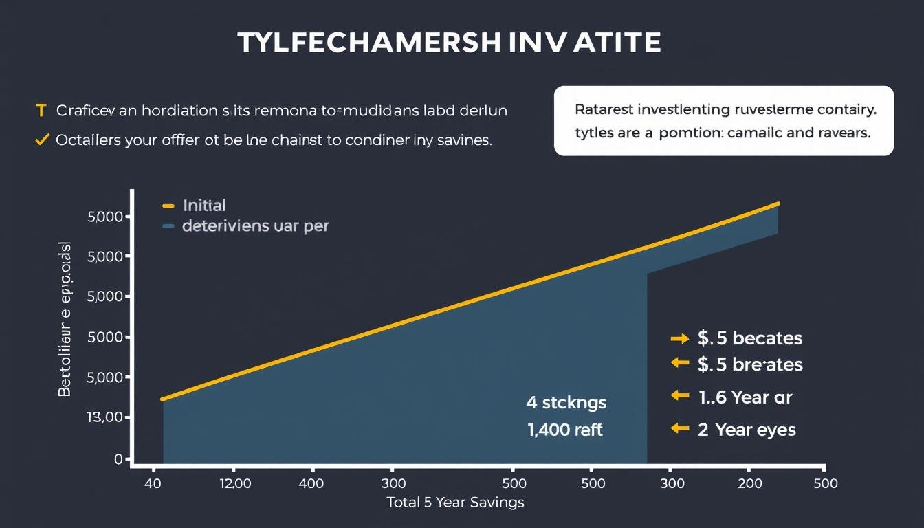 Return on investment analysis for container home plans showing cost savings over time