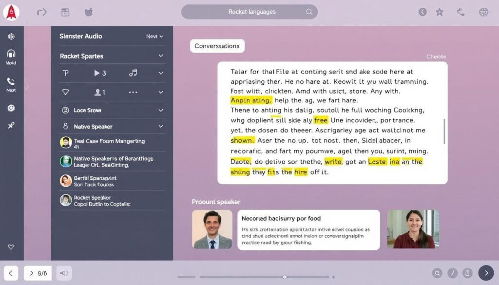 Rocket Languages interactive audio lesson with conversation practice Rocket Languages interactive audio lesson with conversation practice