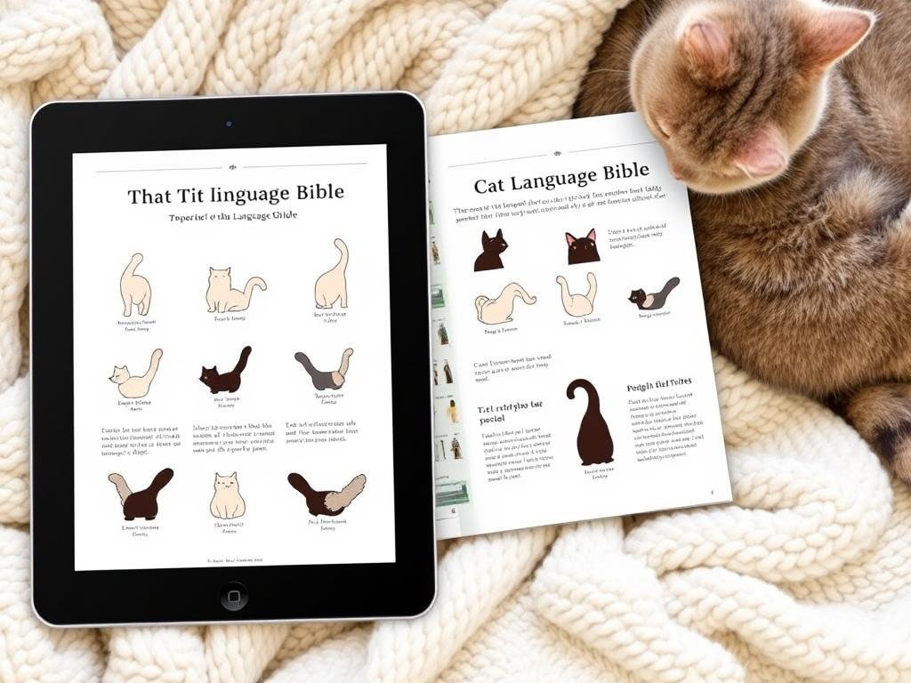 The Cat Language Bible digital guide showing how to speak cat through detailed illustrations of feline body language The Cat Language Bible digital guide showing how to speak cat through detailed illustrations of feline body language